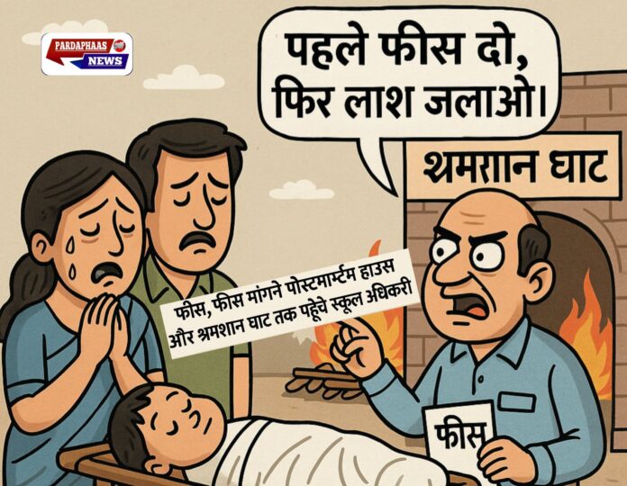 “फीस के बिना मोक्ष नहीं – एक मासूम की मौत पर स्कूल की शर्मनाक मांग”