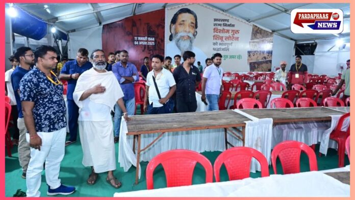नेमरा में पारंपरिक रीति से पिता के श्राद्ध संस्कार निभा रहे हेमंत सोरेन, संस्कार भोज की भव्य तैयारियां