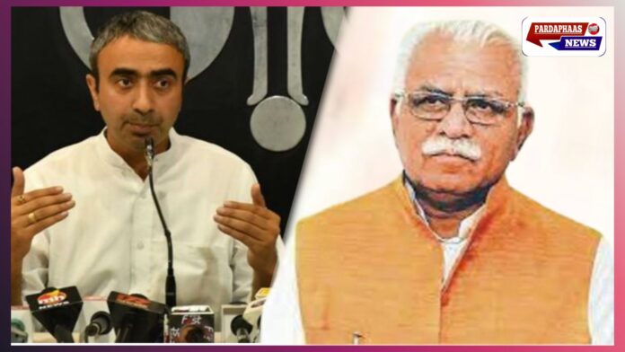 AAP के वरिष्ठ नेता अनुराग ढांडा ने केंद्रीय मंत्री मनोहर लाल खट्टर के बयान की कड़ी निंदा की — माफी की मांग