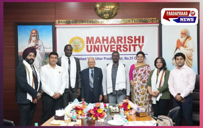 अफ्रीकी प्रतिनिधिमंडल ने किया महर्षि यूनिवर्सिटी का दौरा शिक्षा, संस्कृति और अनुसंधान में सहयोग बढ़ाने पर हुई सार्थक चर्चा अफ्रीकी प्रतिनिधिमंडल ने किया महर्षि यूनिवर्सिटी का दौरा शिक्षा, संस्कृति और अनुसंधान में सहयोग बढ़ाने पर हुई सार्थक चर्चा