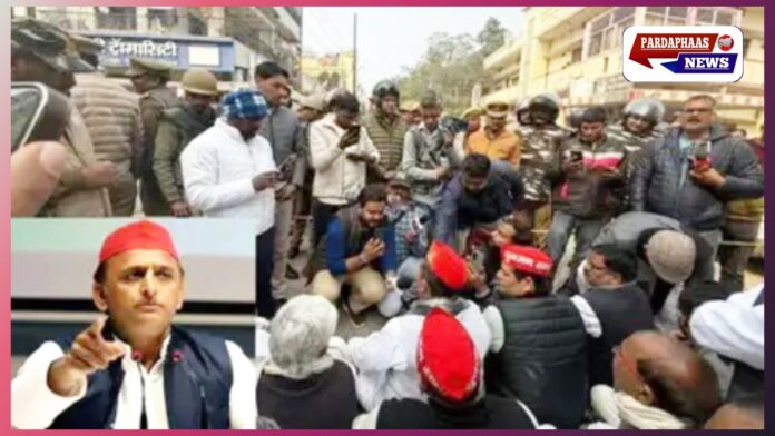 मणिकर्णिका घाट पर सियासी टकराव तेज़: सपा डेलिगेशन रोका गया, अखिलेश यादव बोले– ‘सच दबाने की कोशिश कर रही BJP सरकार’