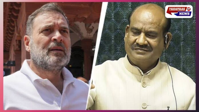 राहुल गांधी ने स्पीकर ओम बिरला को लिखा पत्र, बोले— मुझे संसद में बोलने से रोका जा रहा, यह लोकतंत्र पर धब्बा