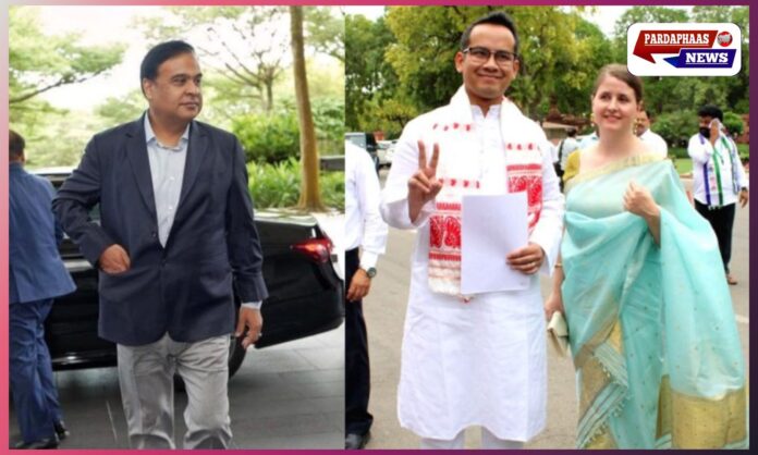 चुनावी असम में सियासी भूचाल: सीएम हिमंत बिस्वा सरमा के कांग्रेस सांसद गौरव गोगोई की पत्नी पर पाकिस्तान कनेक्शन के गंभीर आरोप