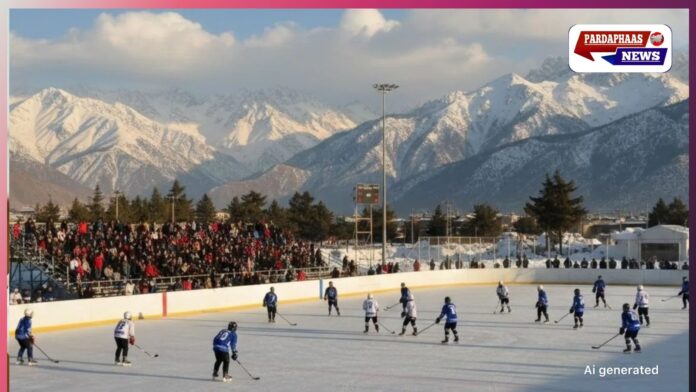 कारगिल में 17वीं CEC कप आइस हॉकी चैंपियनशिप का शानदार आगाज़, 33 टीमों की भागीदारी से गूंजा बियामाथांग