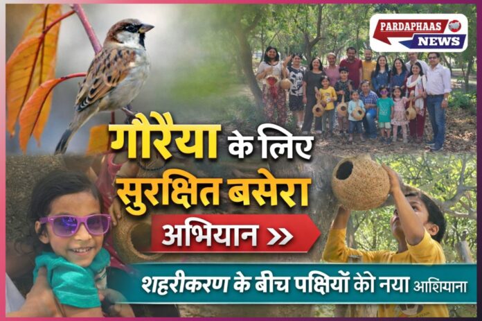 गौरैया के लिए ‘सुरक्षित बसेरा’ अभियान की शुरुआत: शहरीकरण के बीच पक्षियों को नया आशियाना देने की पहल
