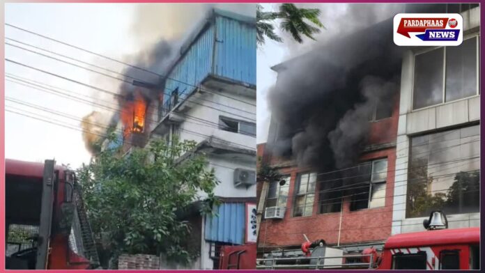 नोएडा सेक्टर-6 में भीषण अग्निकांड: रविवार सुबह 8 बजे लगी आग, कई फैक्ट्रियां चपेट में