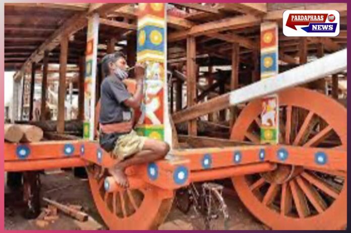 अक्षय तृतीया पर शुरू हुआ जगन्नाथ रथ निर्माण, 79 दिनों में तैयार होगा बिना कील-मशीन का पवित्र रथ