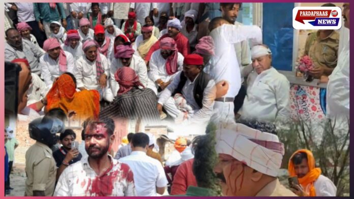 गाजीपुर में तनाव: कटरिया गांव में सपा प्रतिनिधिमंडल पर पथराव, कई नेता व पुलिसकर्मी घायल