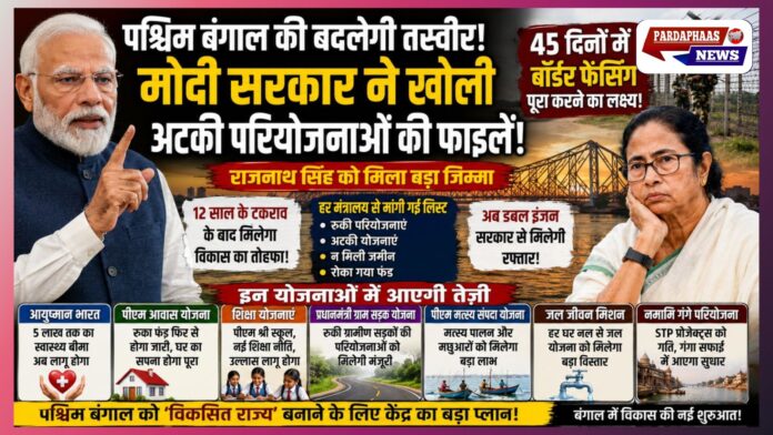 डबल इंजन की स्पीड से बदलेगा बंगाल!” मोदी सरकार ने खोली अटकी परियोजनाओं की फाइलें, राजनाथ सिंह को मिला बड़ा जिम्मा