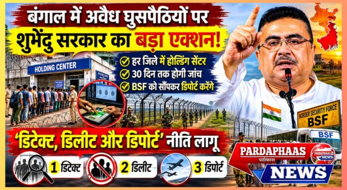 पश्चिम बंगाल में अवैध घुसपैठ पर बड़ा अभियान: ‘डिटेक्ट, डिलीट और डिपोर्ट’ नीति के जरिए सरकार का सख्त संदेश, राष्ट्रीय सुरक्षा और मानवीय संतुलन दोनों पर नजर