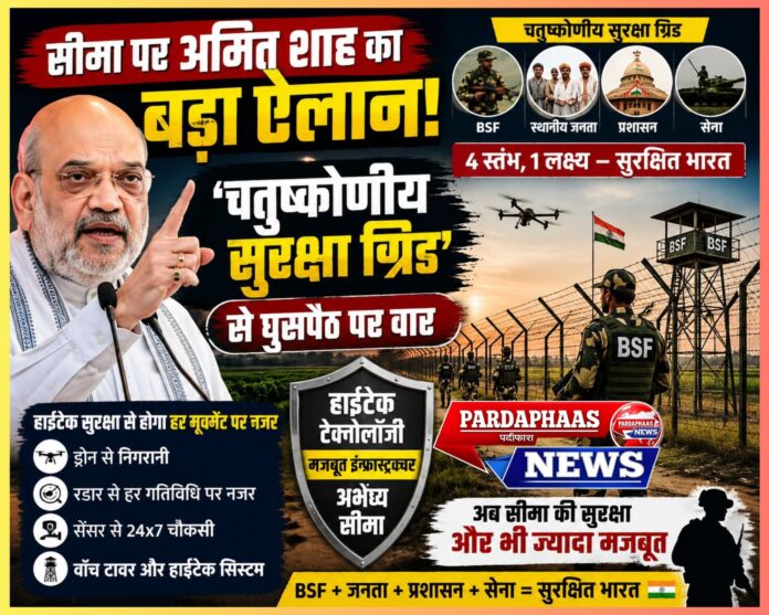 भारत-पाक सीमा पर सुरक्षा का नया अध्याय, अमित शाह ने लॉन्च किया 'चतुष्कोणीय सुरक्षा ग्रिड