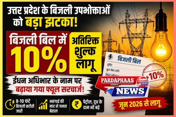 उत्तर प्रदेश में बिजली बिल पर 10% अतिरिक्त बोझ: जनता पर महंगाई की एक और मार