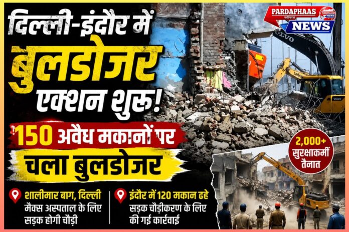 बुलडोजर बनाम बुनियादी ढांचा: विकास की कीमत कौन चुका रहा है? दिल्ली और इंदौर की कार्रवाई ने खड़े किए बड़े सवाल