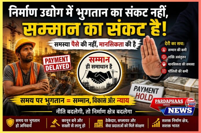 जब तक ठेकेदार, आपूर्तिकर्ता और सेवा प्रदाताओं को बराबरी का सम्मान नहीं मिलेगा, तब तक भुगतान विवाद खत्म नहीं होंगे