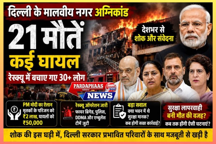 मालवीय नगर अग्निकांड: 21 जिंदगियां बुझीं, कई सवाल छोड़ गई यह भयावह त्रासदी