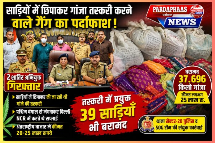 साड़ियों की आड़ में करोड़ों के नशे का जाल: नोएडा पुलिस ने किया बड़ा खुलासा, दिल्ली-एनसीआर के युवाओं को बनाया जा रहा था निशाना