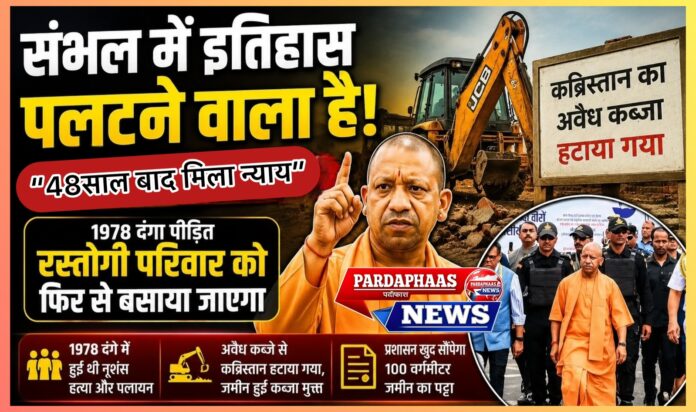 48 साल बाद न्याय की दस्तक: संभल दंगा पीड़ित परिवार को फिर बसाएगा प्रशासन, अवैध कब्जे से मुक्त कराई गई जमीन का मिलेगा पट्टा