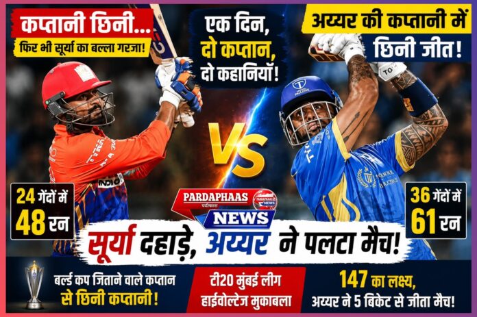 टी20 वर्ल्ड कप विजेता कप्तान से कप्तानी छिनी, उसी दिन बल्ले ने दिया जवाब; फिर भी अय्यर ने छीन ली जीत