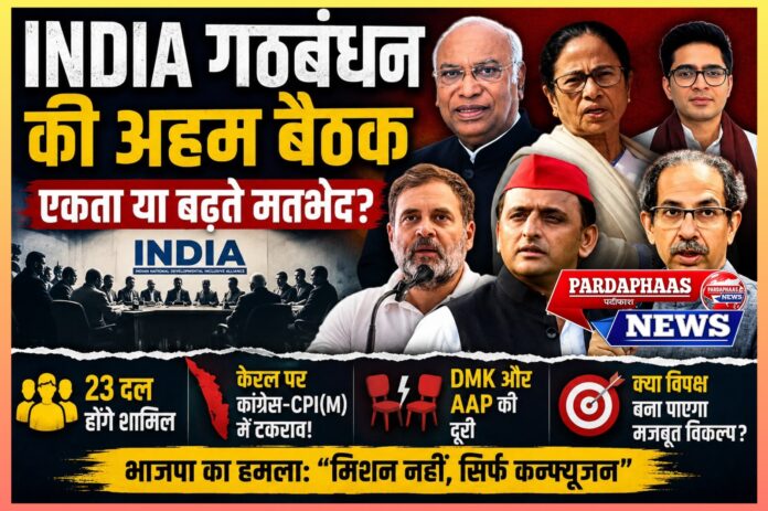 INDIA गठबंधन की अहम बैठक: क्या विपक्षी एकता की नई शुरुआत या बढ़ते अंतर्विरोधों का संकेत?
