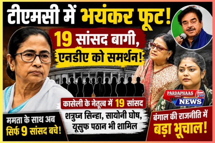 तृणमूल कांग्रेस में संभावित बड़ी टूट: क्या पश्चिम बंगाल की राजनीति निर्णायक मोड़ पर?