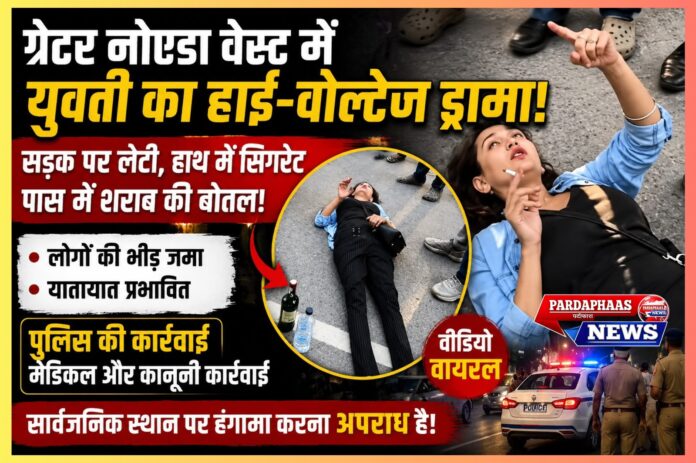 ग्रेटर नोएडा वेस्ट में युवती के सड़क पर हंगामे का मामला: सार्वजनिक सुरक्षा और सामाजिक जिम्मेदारी का गंभीर प्रश्न