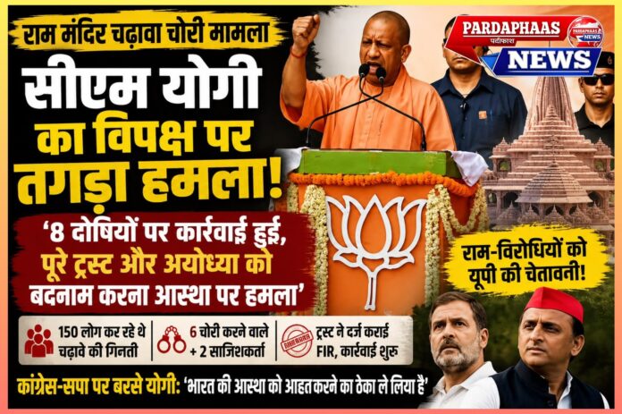 राम मंदिर चढ़ावा चोरी पर गरजे सीएम योगी: 