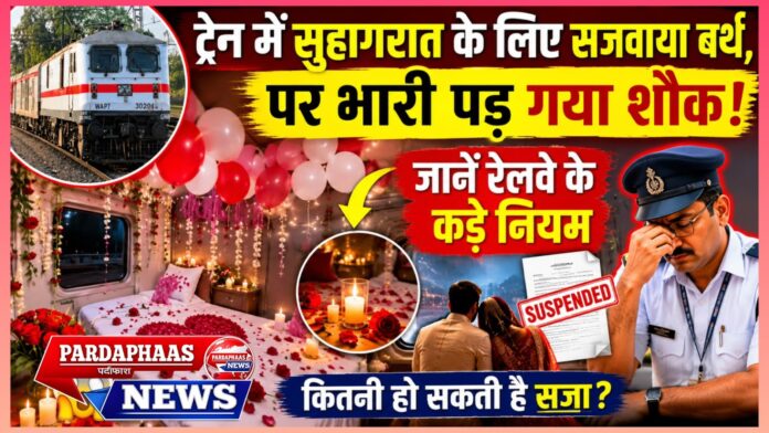 चलती ट्रेन में 'सुहागरात' का शौक पड़ा भारी: फर्स्ट एसी कोच बना हनीमून सुइट, मोमबत्तियां जलते ही मचा बवाल, TTE सस्पेंड