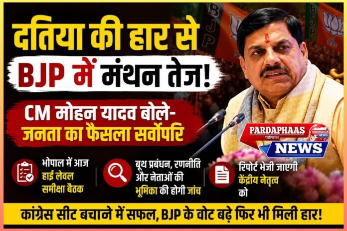 दतिया की हार से BJP में मंथन तेज: CM मोहन बोले- जनता का फैसला सर्वोपरि, संगठन की हर कमजोरी होगी बेनकाब