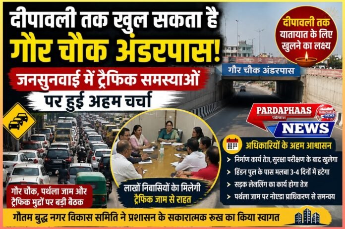 दीपावली तक मिल सकती है राहत! गौर चौक अंडरपास खोलने की तैयारी तेज, जनसुनवाई में ट्रैफिक संकट पर बड़ा मंथन