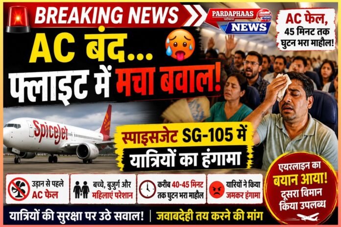 दिल्ली से पुणे जा रही स्पाइसजेट फ्लाइट में AC फेल, 45 मिनट तक घुटन में रहे यात्री; हंगामे के बाद एयरलाइन ने दिया जवाब