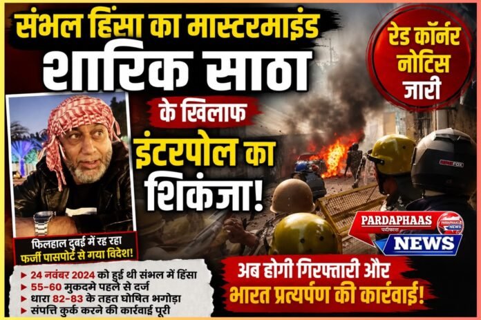 संभल हिंसा के मास्टरमाइंड पर इंटरपोल का शिकंजा, शारिक साठा के खिलाफ रेड कॉर्नर नोटिस जारी
