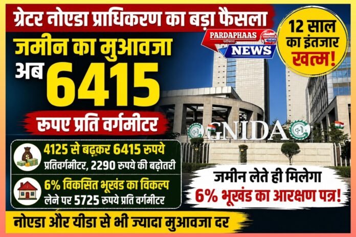 ग्रेटर नोएडा प्राधिकरण का बड़ा फैसला, नोएडा और यीडा से भी ज्यादा मुआवजा दर; किसानों और प्राधिकरण के बीच भरोसा बहाल करने की कोशिश
