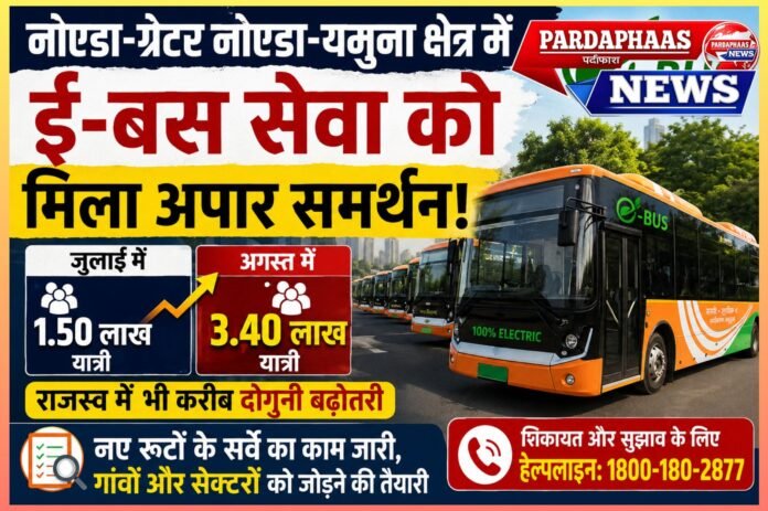 नोएडा में 25 और ई-बसें जुड़ेंगी,कम किराये की ई-बसों ने पकड़ी रफ्तार, बढ़ा भरोसा