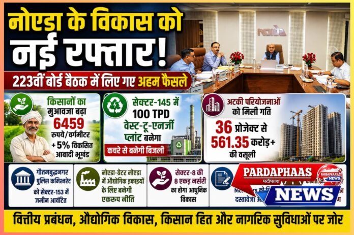 नोएडा के विकास को नई रफ्तार: किसानों का मुआवजा बढ़ा, कचरे से बनेगी बिजली, 540 करोड़ से ज्यादा की वसूली