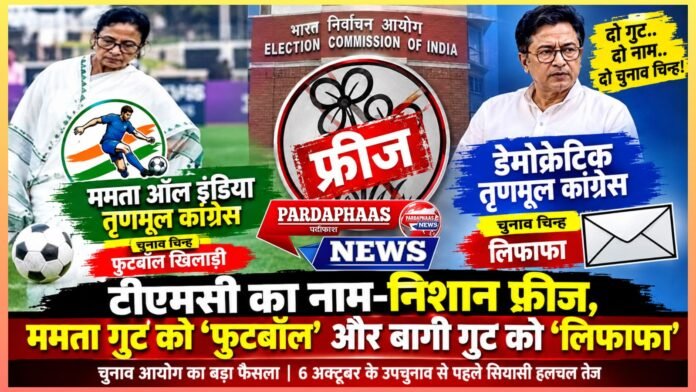टीएमसी का नाम-निशान फ्रीज, ममता गुट को ‘फुटबॉल’ और बागी गुट को ‘लिफाफा’