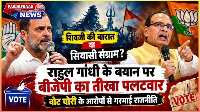 शिवजी की बारात या सियासी संग्राम? राहुल गांधी के बयान पर बीजेपी का तीखा पलटवार, वोट चोरी के आरोपों से गरमाई राजनीति