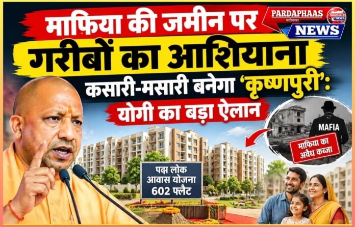 माफिया की जमीन पर गरीबों का आशियाना, कसारी-मसारी बनेगा ‘कृष्णपुरी’: योगी का बड़ा ऐलान