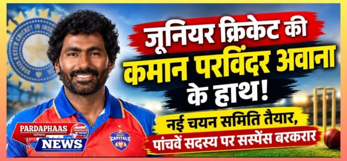जूनियर क्रिकेट की कमान परविंदर अवाना के हाथ! नई चयन समिति तैयार, पांचवें सदस्य पर सस्पेंस बरकरार