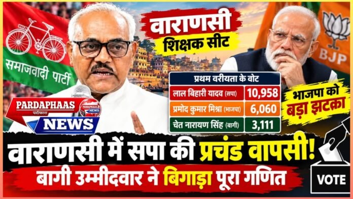 वाराणसी में BJP को बड़ा झटका: शिक्षक सीट पर लाल बिहारी यादव की प्रचंड वापसी, बागी उम्मीदवार ने बिगाड़ा पूरा गणित