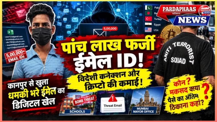 पांच लाख फर्जी ईमेल ID, विदेशी कनेक्शन और क्रिप्टो की कमाई! कानपुर से खुला धमकी भरे ईमेल का डिजिटल खेल