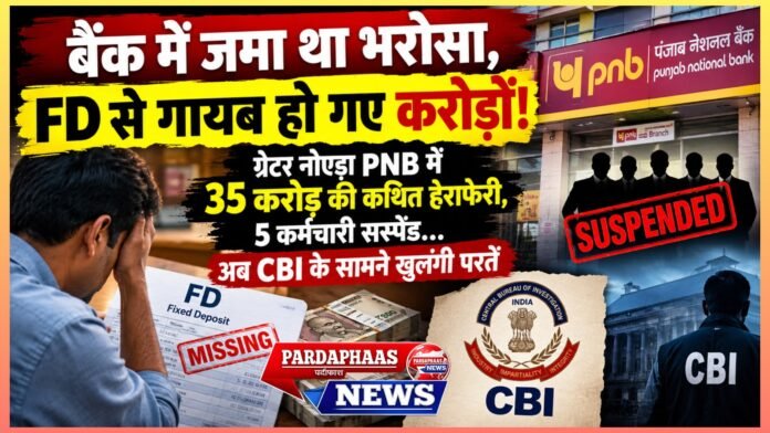ग्रेटर नोएडा PNB में 35 करोड़ की कथित हेराफेरी, 5 कर्मचारी सस्पेंड… अब CBI के सामने खुलेंगी परतें