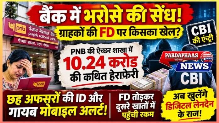 #GreaterNoidaNews: बैंक में भरोसे की सेंध! ग्राहकों की FD पर किसका खेल? PNB की ऐच्छर शाखा में 10.24 करोड़ की कथित हेराफेरी, छह अफसरों की ID और CBI की एंट्री